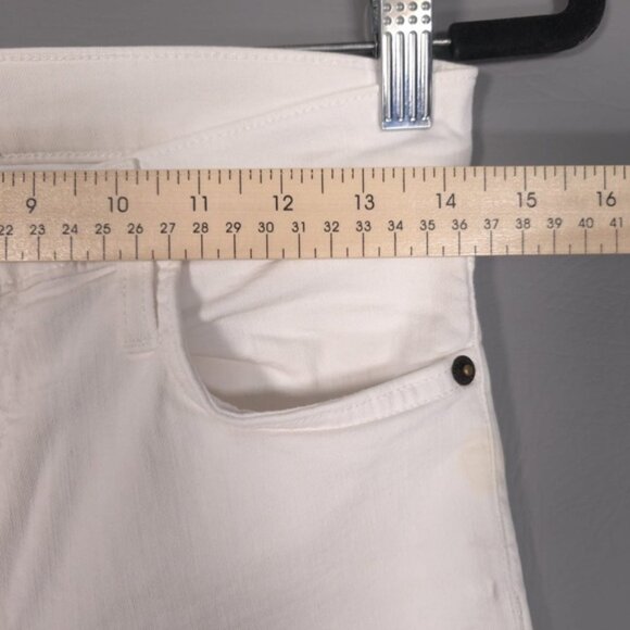 CURRENT ELLIOTT Women’s THE STILETTO SUGAR RELEASED HEM Jeans White USA MADE 28 - Picture 6 of 14